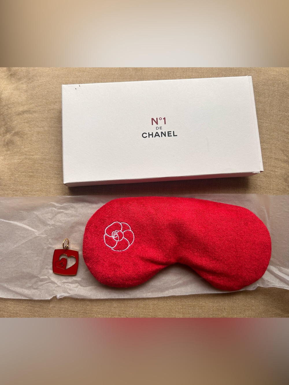 CHANEL Red Velvet Eye Mask